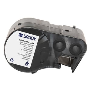 Afbeelding van Brady M5-17-432-CL-BK polyester labels zwart op transparant | 12,7 mm x 25,4 mm (origineel)