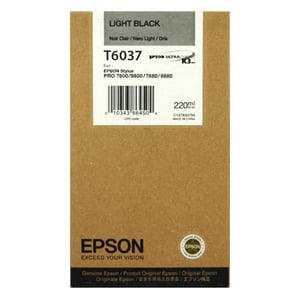 Afbeelding van Epson T6037 inktcartridge licht zwart hoge capaciteit (origineel)