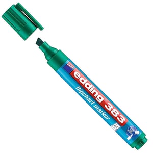 Afbeelding van Edding 383 flipchart marker | groen | beitelvormige punt | 1-5mm