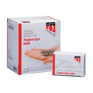 Afbeelding van Quantore paperclips | standaard | 32 mm | 5 x 100 stuks