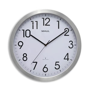 Afbeelding van Maul MAULmove radiogestuurde wandklok | aluminium | zilvergrijs | 40 cm
