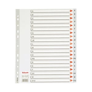 Afbeelding van Esselte 100112 A4 index | plastic | A-Z | 11-gaats