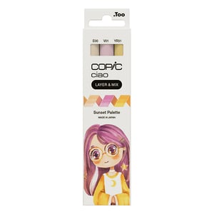 Afbeelding van Copic Ciao Layer & Mix markerset | Sunset Palette | penseel / beitel | 3 stuks