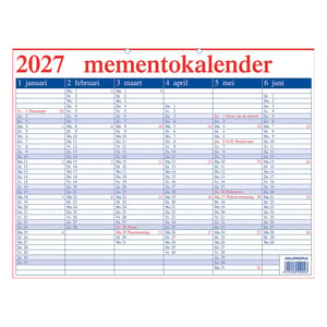 Afbeelding van Aurora Memento 20 wandkalender | 42 x 33 cm | 2-gaats | 2027