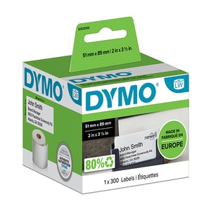 Afbeelding van DYMO S0929100 afspraak- en naambadgekaartjes niet-zelfklevend 51mm x 89mm (origineel)