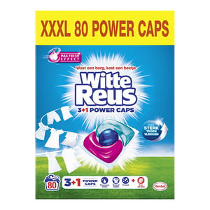 Afbeelding van Witte Reus Wasmiddel Capsules 3+1 Power Caps | 80 wasbeurten