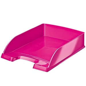 Afbeelding van Leitz 5526 WOW brievenbak | middel hoog | roze metallic | 5 stuks