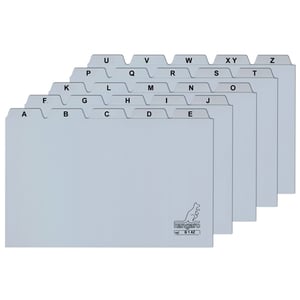 Afbeelding van Kangaro tabkaart | grijs | A-Z | 130 mm x 80/90 mm