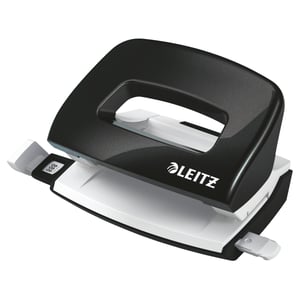 Afbeelding van Leitz 50601095 WOW mini perforator | metaal | zwart | 2-gaats | tot 10 vel