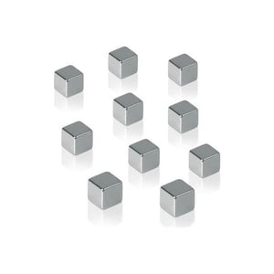 Afbeelding van Sigel glasmagneet | SuperDym | nikkel | kubus | 10 x 10 x 10 mm | 6 stuks