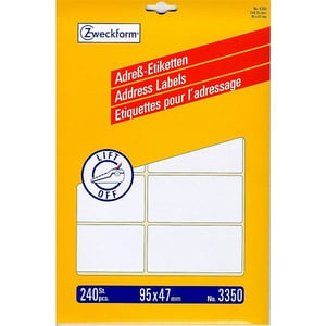 Afbeelding van Avery Zweckform 3350 adresetiketten | Ready-Index | 95 mm x 47 mm | 240 etiketten