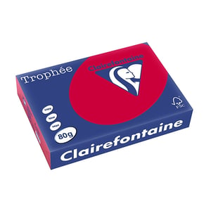Afbeelding van Clairefontaine papier | kersenrood | A4 | 80 gr. | 500 vel