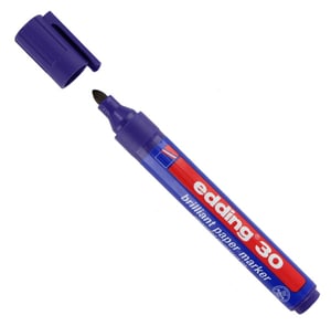 Afbeelding van Edding 30 brilliant paper marker | paars | ronde punt | 1,5-3 mm