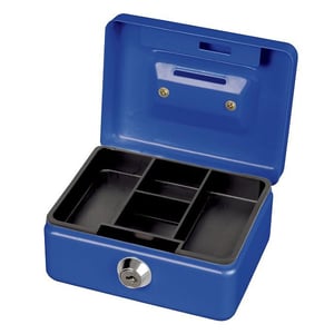 Afbeelding van Maul 5603037 stalen geldkist | metaal | blauw | met slot