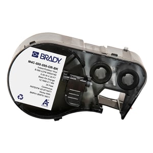 Afbeelding van Brady M4C-500-595-OR-BK tape vinyl zwart op oranje | 12,7 mm x 7,62 m (origineel)