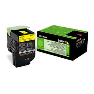 Afbeelding van Lexmark 80C2HY0 nr. 802HY toner cartridge geel hoge capaciteit (origineel)
