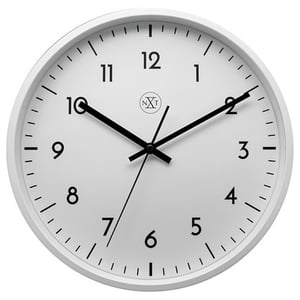 Afbeelding van NeXtime wandklok | kunststof | wit | 30 cm