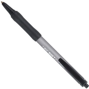 Afbeelding van BIC Soft Feel balpen | zwart | clic grip | 12 stuks