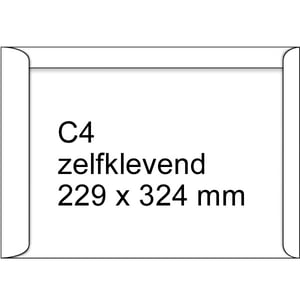 Afbeelding van Raadhuis akte envelop | zelfklevend | C4 | 229 mm x 324 mm | 250 stuks