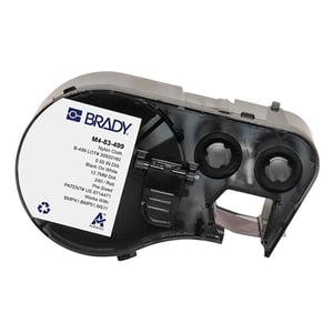 Afbeelding van Brady M4-83-499 nylonweefsel labels zwart op wit | 12,7 mm x 12,7 mm (origineel)