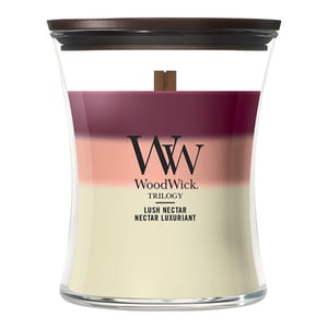 Afbeelding van WoodWick Trilogy Medium Hourglass geurkaars | Lush Nectar | 275 gram