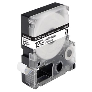 Afbeelding van Epson LC-4WBB9 papier tape zwart op wit 12 mm (9m)