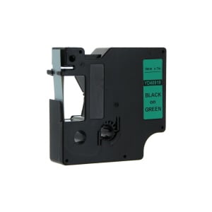Afbeelding van DYMO S0720740 / 40919 tape zwart op groen 9mm (huismerk)