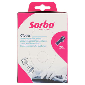Afbeelding van Sorbo Wegwerphandschoen | One Size | Latex | 20 stuks