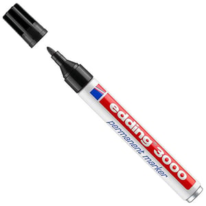 Afbeelding van Edding 3000 permanent marker | zwart | ronde punt | 1,5 - 3 mm