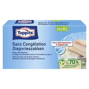 Afbeelding van Toppits Diepvrieszakken | 6 Liter | 20 Stuks