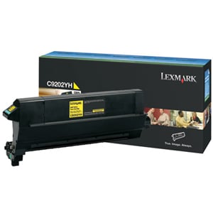 Afbeelding van Lexmark C9202YH toner cartridge geel (origineel)