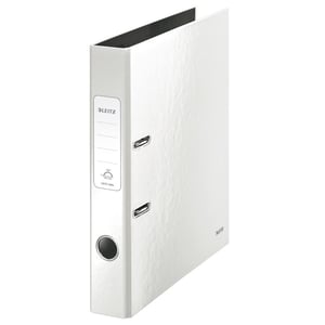 Afbeelding van Leitz 180 WOW ordner | A4 | karton | wit metallic | 50 mm