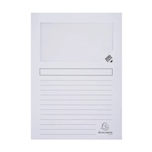 Afbeelding van Exacompta 50110E venstermap | A4 | wit | 100 stuks