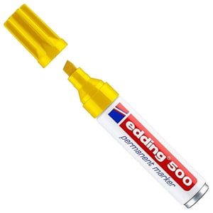 Afbeelding van Edding 500 permanent marker | geel | beitelvormige punt | 2-7 mm