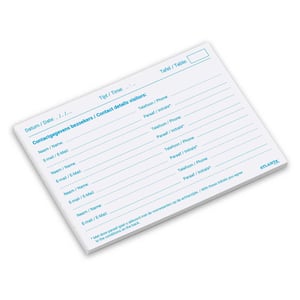 Afbeelding van Jalema 2544000100 horecaregistratieformulier | A6 liggend | 100 vel | 2 stuks