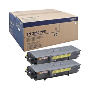 Afbeelding van Brother TN-3280 toner cartridge zwart hoge capaciteit 2 stuks (origineel)