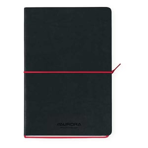 Afbeelding van Aurora 2396TESR Tesoro notitieboek | A5 | gelinieerd | 80 gr. | 96 vel | zwart/rood