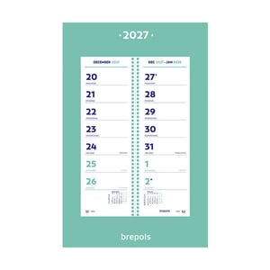 Afbeelding van Brepols Week Omlegkalender op Schild | 2 weken | 20 x 31 cm | 2027