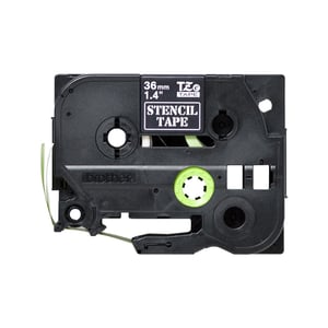 Afbeelding van Brother STe-161 stenciltape zwart op transparant 36mm x 3m (origineel)