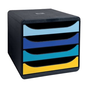 Afbeelding van Exacompta 3104202D Bee Blue ladeblok | polystyreen | assorti | 4 laden