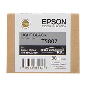 Afbeelding van Epson T5807 inktcartridge licht zwart (origineel)