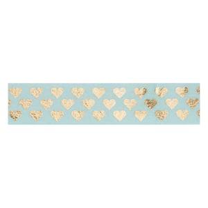 Afbeelding van Folia washi tape | hartjes goud | 5 meter | 1 stuk