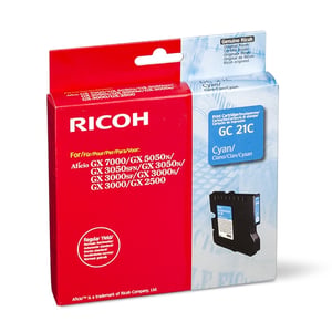 Afbeelding van Ricoh GC-21C gelcartridge cyaan (origineel)