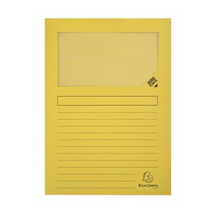 Afbeelding van Exacompta 50109E venstermap | A4 | geel | 100 stuks