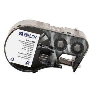 Afbeelding van Brady M4-11-498 vinylweefsel labels zwart op wit | 12,7 mm x 19,05 mm (origineel)