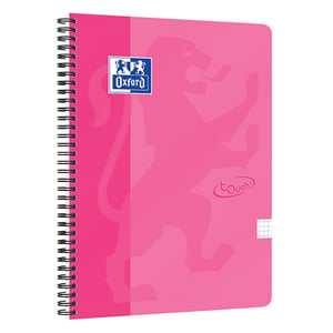 Afbeelding van Oxford Touch spiraalblok | A4 | geruit | roze | 70 vel