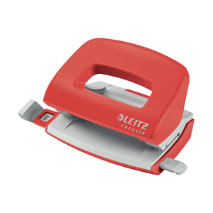 Afbeelding van Leitz 50100025 NeXXt Recycle mini perforator | metaal | rood | 2-gaats | tot 10 vel