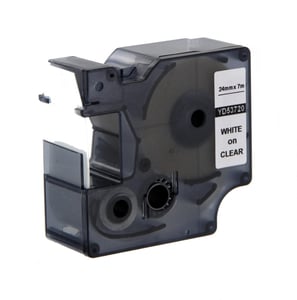 Afbeelding van DYMO S0721000 / 53720 tape wit op transparant 24mm (huismerk)