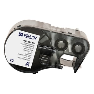 Afbeelding van Brady M4C-625-412 continue polypropyleen tags zwart op wit | 15,88 mm x 6,10 m (origineel)