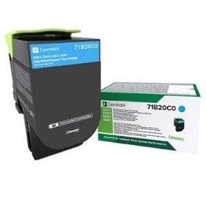 Afbeelding van Lexmark 71B20C0 toner cartridge cyaan (origineel)